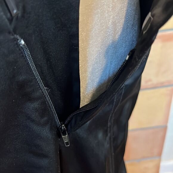 Adam Lippes black satin-like straight leg, dresspants, 2! - Picture 5 of 10